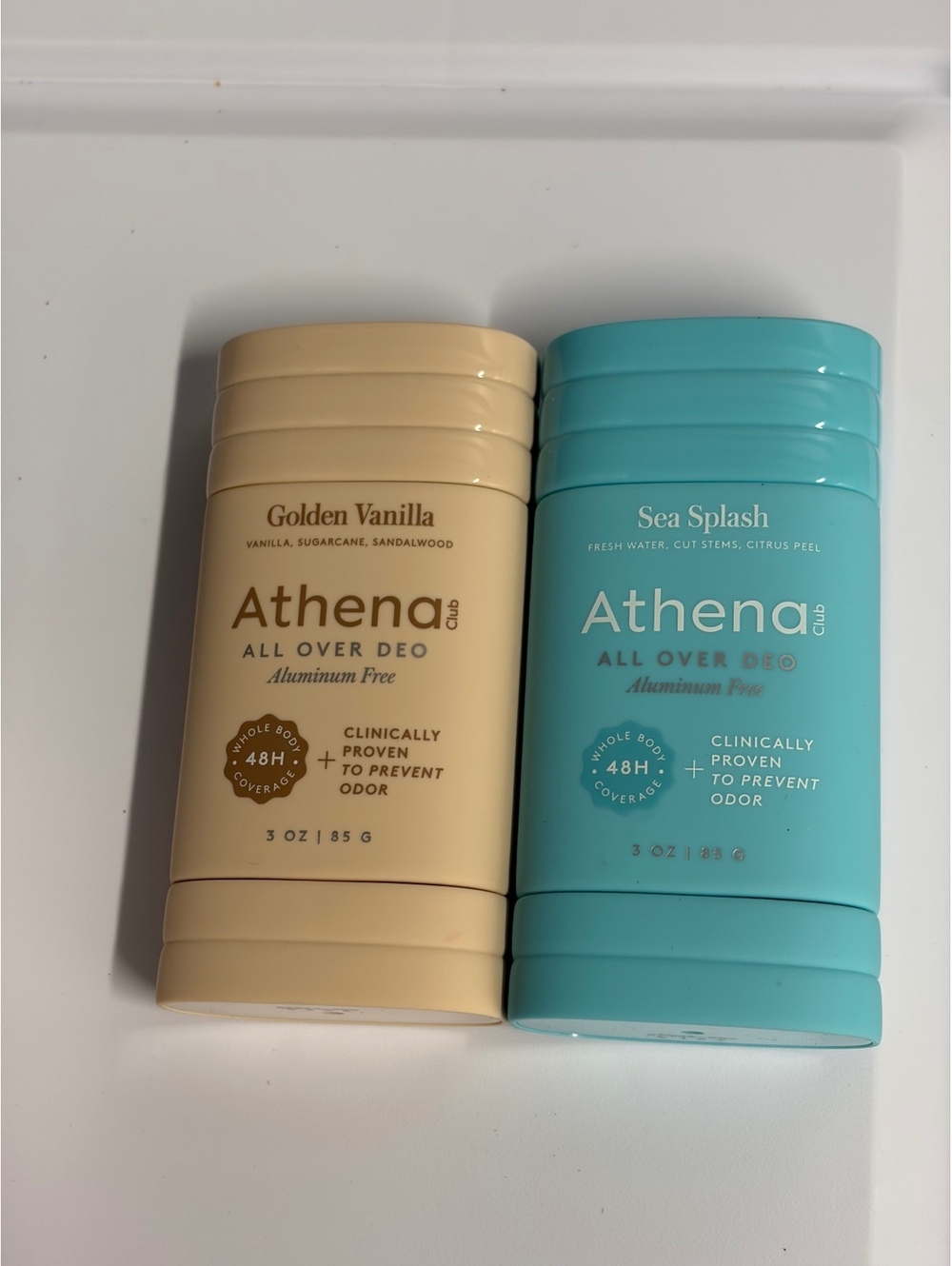 Athena All Over Deo Aluminum Free Deodorant - Golden Vanilla & Sea Splash - 3 oz